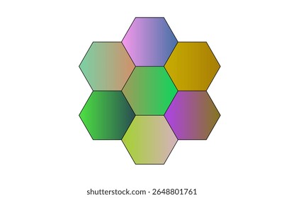ILUSTRACIÓN DE NIDO DE ABEJA DE HEXÁGONO DE GRADIENTE PARA VARIOS PROYECTOS 