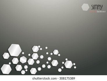 gradient hexagon on gradient background