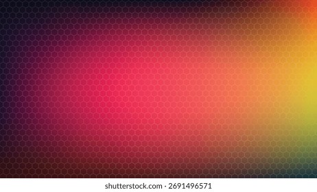 Gradiente Hexágono Padrão Escuro Roxo Laranja Amarelo Verde Textura abstrata