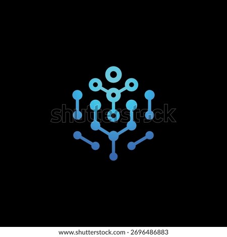 Gradient hexagon tech logo. Modern abstract vector design