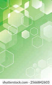 Gradient hexagonal green background design