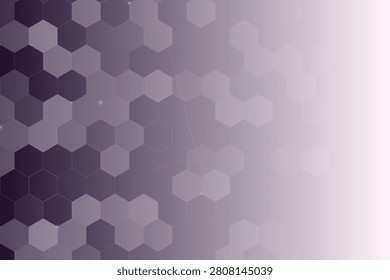 Gradient hexagonal pattern with purple-to-white transition hexagons light