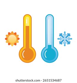 Gradient High and Low Temperature Vector Illustration