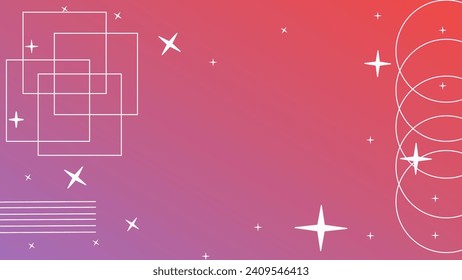 gradient holographic background vector with red colors, geometric shapes. elements of typography, Modern minimalistic. 