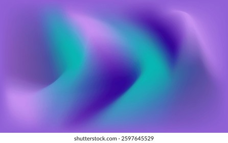 Gradient Holographic Pattern in Cyberpunk Style. Set Fluid Texture with Pink, Blue, Green Colors. Background Retro Art for Advertising, Web, Social Media, Poster, Banner, Cover. Vector Illustration