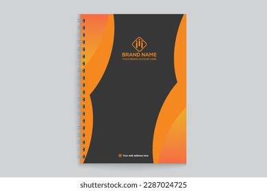 Gradient  horizontal notebook cover template