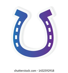gradient horseshoe icon- vector illustration