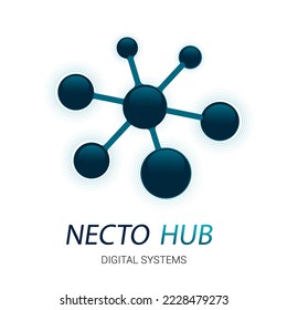 gradient hub logo template design