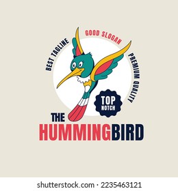 Gradient hummingbird logo template design