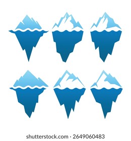 Gradient Ice Berg Logo Vector Illustration