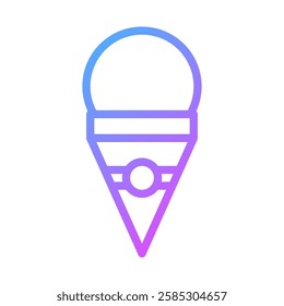 Gradient Ice Cream Cone Illustration Artwork