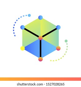 Gradient icon 3D model. Virtual and augmented reality gadgets. Suitable for banners, mobile application, website, interfaces