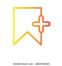 Gradient icon adding vector illustration