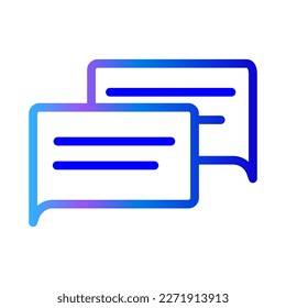 Icono de gradiente de la tecnología de chat de IA gpt. Bot de mensajes de inteligencia artificial. Elemento de línea simple