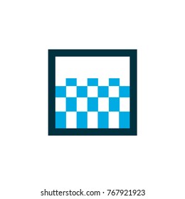 Gradient icon colored symbol. Premium quality isolated chessboard element in trendy style.
