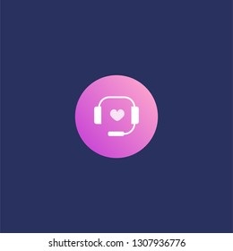 Gradient icon of customer care