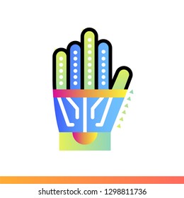 Gradient icon Exoskeleton. 3D Printing, modeling. Suitable for banners, mobile application, website, interfaces