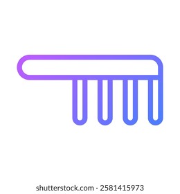 Gradient Icon of Hair Comb for Design Needs