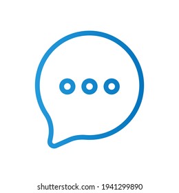 Gradient icon. isolated in white. Message icon