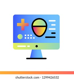 Gradient icon Medical 3d models. 3D Printing, modeling. Suitable for banners, mobile application, website, interfaces