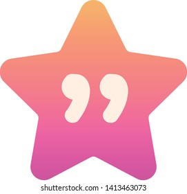 Gradient icon rating in the form of a star on a white background