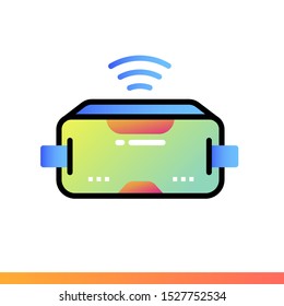 Gradient icon VR glasses. Virtual and augmented reality gadgets. Suitable for banners, mobile application, website, interfaces
