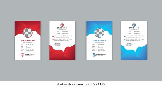 Gradient ID Card Template | Employee Id card for your company