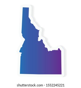 gradient Idaho map- vector illustration
