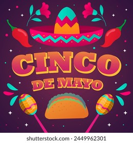 gradient illustration for cinco de mayo celebration