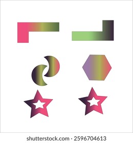 gradient illustration wonderful nice shape