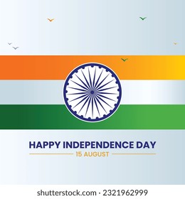 Ilustración del día de la independencia de la India de degradado
