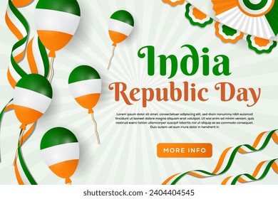gradient India republic day background illustration