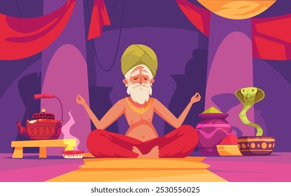 Gradient india travel composition background