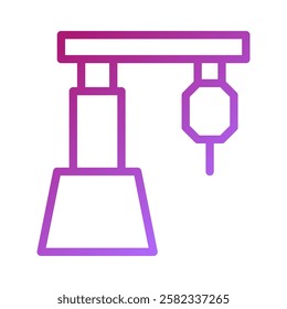 Gradient Industrial Crane Icon Graphic Design