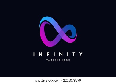 Gradient Infinity Icon Vector Logo Design Stock Vector (Royalty Free ...