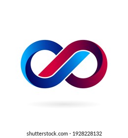 gradient infinity logo vector icon