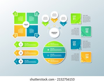 Gradient-Infografik-Business-Elemente-Sammlung