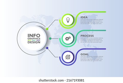 Gradient infographic business process template