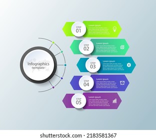 Gradient infographic business template design