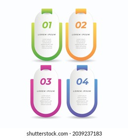 Gradient infographic element collection vector