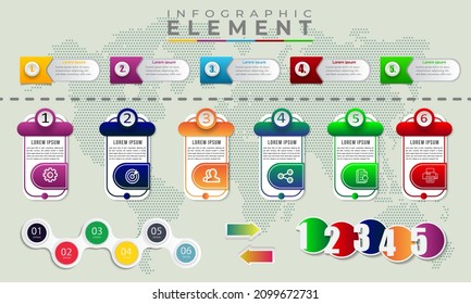 gradient infographic element vector collections