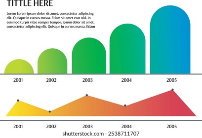 Modelo infográfico de gradiente com gráficos