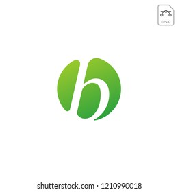 gradient initial b circle vector illustration