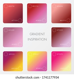 Gradient inspiration pink and purple background illustration collection color background design. Creative Gradient set for greeting card, flyer, invitation, poster, brochure