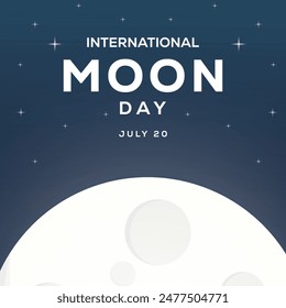 gradient International Moon Day illustration design