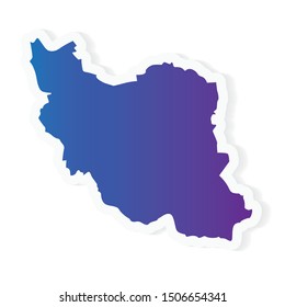 gradient Iran map- vector illustration
