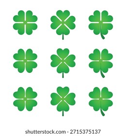 Gradient Irish Shamrock Vector Illustration