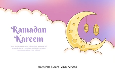 Gradient islamic background. Suitable for background, wallpaper, banner, web, etc.