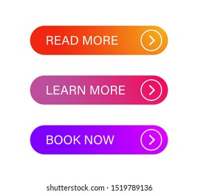 Gradient isolated buttons vector. Modern infographic set for banner design. Arrow download button. Website template design. EPS 10
