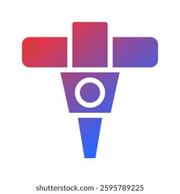 Gradient Jackhammer Construction Tool Illustration